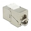 STP CAT6a 10 Gigabit Keystone module RJ45 - LSA (toolless) - compact / gegoten zink