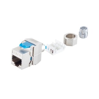 S-Impuls STP CAT8.1 Gigabit Keystone module RJ45 - LSA / gegoten zink