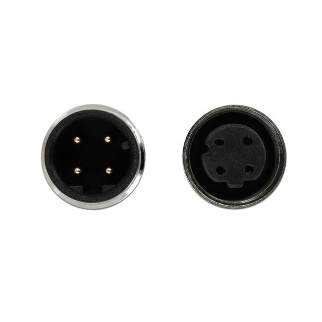 M12 4-pins D-gecodeerde industriële netwerk verlengkabel - Profinet / TPU PUR - 1 meter