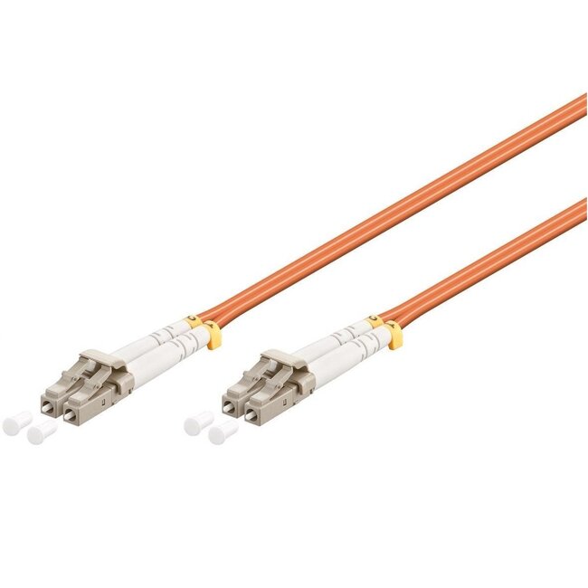 LC Duplex Optical Fiber Patch kabel - Multi Mode OM2 - oranje / LSZH - 1 meter