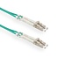 LC Duplex Optical Fiber Patch kabel - Multi Mode OM3 - turquoise / LSZH - 0,50 meter