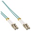 Premium LC Duplex Optical Fiber Patch kabel - Multi Mode OM3 - turquoise / LSZH - 0,25 meter