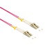 LC Duplex Optical Fiber Patch kabel - Multi Mode OM4 - paars / LSZH - 0,50 meter