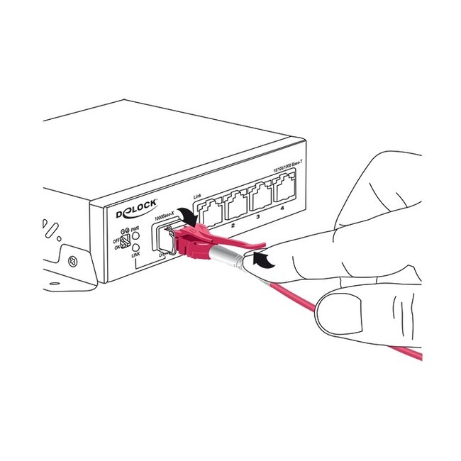 LC Duplex Optical Fiber Patch kabel - Uniboot / quick release - Multi Mode OM4 - paars / LSZH - 1 meter