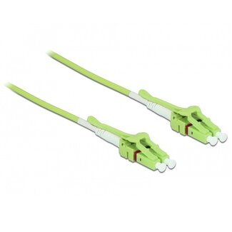 DeLOCK LC Duplex Optical Fiber Patch kabel - Uniboot / quick release - Multi Mode OM5 - groen / LSZH - 1 meter