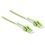 LC Duplex Optical Fiber Patch kabel - Uniboot / quick release - Multi Mode OM5 - groen / LSZH - 1 meter