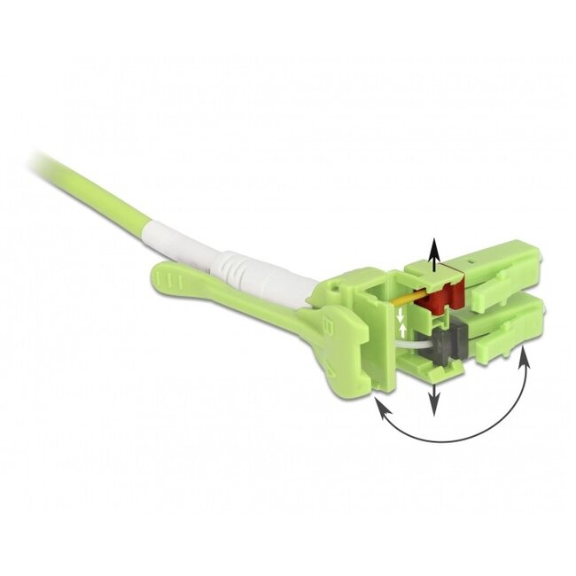 LC Duplex Optical Fiber Patch kabel - Uniboot / quick release - Multi Mode OM5 - groen / LSZH - 5 meter