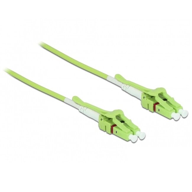 LC Duplex Optical Fiber Patch kabel - Uniboot / quick release - Multi Mode OM5 - groen / LSZH - 10 meter