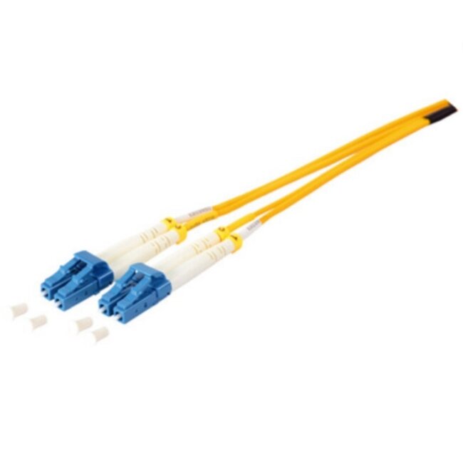 LC Duplex Optical Fiber Patch kabel - Single Mode OS1/OS2 - geel - 1 meter