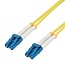 LC Duplex Optical Fiber Patch kabel - Single Mode OS2 - geel / LSZH - 3 meter