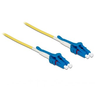 DeLOCK LC Duplex Optical Fiber Patch kabel - Uniboot / quick release - Single Mode OS2 - geel / LSZH - 1 meter