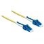 LC Duplex Optical Fiber Patch kabel - Uniboot / quick release - Single Mode OS2 - geel / LSZH - 2 meter