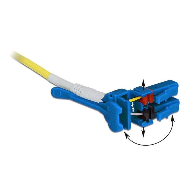 LC Duplex Optical Fiber Patch kabel - Uniboot / quick release - Single Mode OS2 - geel / LSZH - 2 meter
