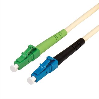 Value LC Simplex Optical Fiber Patch kabel - Single Mode OS2 - ivoor - 7,5 meter