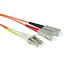 Premium LC - SC Duplex Optical Fiber Patch kabel - Multi Mode OM1 - oranje / LSZH - 1 meter