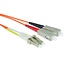 Premium LC - SC Duplex Optical Fiber Patch kabel - Multi Mode OM1 - oranje / LSZH - 2 meter