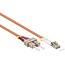 LC - SC Duplex Optical Fiber Patch kabel - Multi Mode OM2 - oranje / LSZH - 1 meter