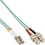 LC - SC Duplex Optical Fiber Patch kabel - Multi Mode OM3 - turquoise / LSZH - 0,50 meter