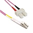 LC - SC Duplex Optical Fiber Patch kabel - Multi Mode OM4 - paars / LSZH - 1 meter