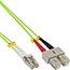 LC - SC Duplex Optical Fiber Patch kabel - Multi Mode OM5 - groen / LSZH - 3 meter