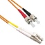 Premium LC - ST Duplex Optical Fiber Patch kabel - Multi Mode OM1 - oranje / LSZH - 2 meter