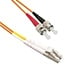 Premium LC - ST Duplex Optical Fiber Patch kabel - Multi Mode OM1 - oranje / LSZH - 45 meter