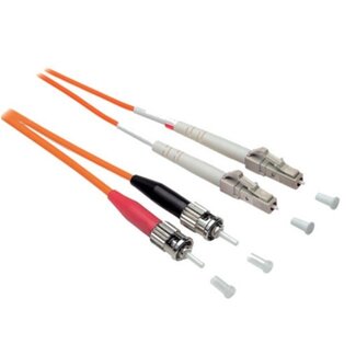 EECONN LC - ST Duplex Optical Fiber Patch kabel - Multi Mode OM2 - oranje / LSZH - 0,50 meter