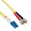 LC - ST Duplex Optical Fiber Patch kabel - Single Mode OS2 - geel / LSZH - 1 meter