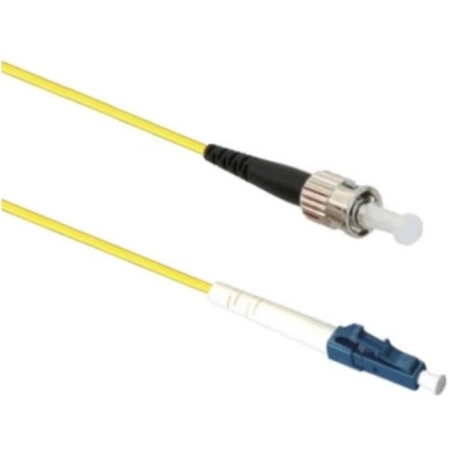 LC - ST Simplex Optical Fiber Patch kabel - Single Mode OS1 - geel / LSZH - 3 meter