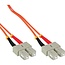 Premium SC Duplex Optical Fiber Patch kabel - Multi Mode OM1 - oranje / LSZH - 0,50 meter