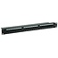 19 inch patch panel | 24x RJ45 | CAT6 | UTP | 1U | zwart
