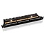 Premium CAT6 Gigabit 19'' Patch Panel 1U met 24 poorten - niet afgeschermd / zwart