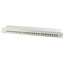 19 inch patch panel | 24x RJ45 | CAT6a | STP | 1U | grijs