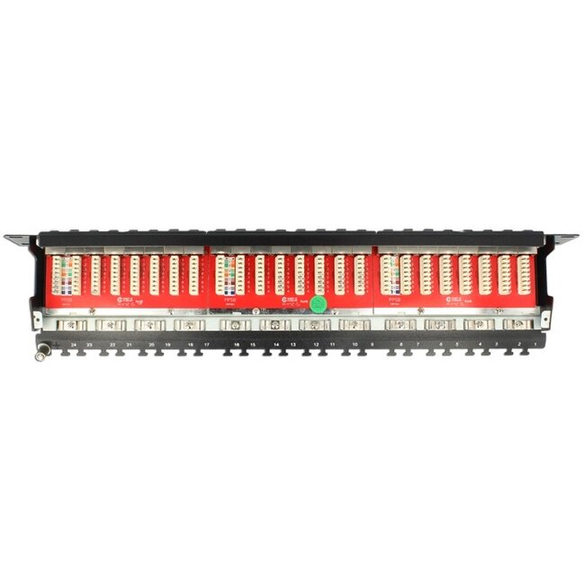 Delock 19 inch patch panel | 24x RJ45 | CAT6a | STP | 1U | zwart