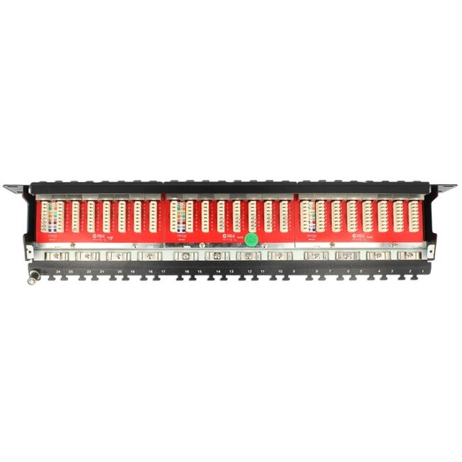 Delock 19 inch patch panel | 24x RJ45 | CAT6a | STP | 1U | grijs