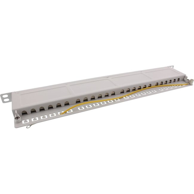 InLine 19 inch patch panel | 24x RJ45 | CAT6a | STP | 0,5U | grijs