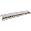 Premium CAT6a Gigabit 19'' Patch Panel 0,5U met 24 poorten - afgeschermd / grijs