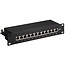 10 inch patch panel | 12x RJ45 | CAT6 | STP | 1U | zwart