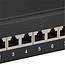 10 inch patch panel | 12x RJ45 | CAT6 | STP | 1U | zwart