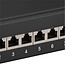 CAT6 Gigabit 10'' Patch Panel 1U met 12 poorten - afgeschermd / zwart