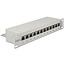 Premium CAT6 Gigabit 10'' Patch Panel 1U met 12 poorten - afgeschermd / grijs