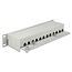 Premium CAT6 Gigabit 10'' Patch Panel 1U met 12 poorten - afgeschermd / grijs