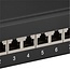 CAT6a Gigabit 10'' Patch Panel 1U met 12 poorten - afgeschermd / zwart