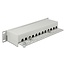 Premium CAT6a Gigabit 10'' Patch Panel 1U met 12 poorten - afgeschermd / grijs