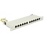 Premium CAT6a Gigabit 10'' Patch Panel 0,5U met 12 poorten - afgeschermd / grijs