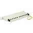 Premium CAT6a Gigabit 10'' Patch Panel 0,5U met 12 poorten - afgeschermd / grijs