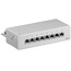 CAT6 Gigabit Desktop Patch Panel 1U met 8 poorten - afgeschermd / grijs