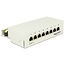 DeLOCK CAT6 Gigabit Desktop Patch Panel 1U met 8 poorten - afgeschermd / grijs