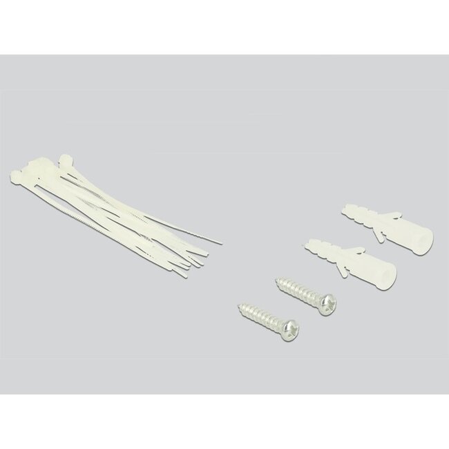 DeLOCK CAT6a Gigabit Desktop Patch Panel 1U met 8 poorten - afgeschermd / grijs