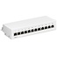 CAT6 Gigabit Desktop Patch Panel 1U met 12 poorten - afgeschermd / wit